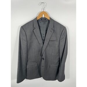 Express Photographer Wool Blend Blazer Mens 38R Gray Fitted Two Button Jacket